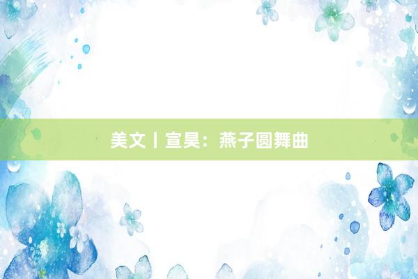 美文丨宣昊：燕子圆舞曲